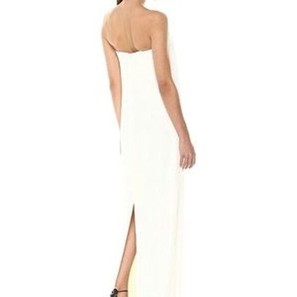 Halston Heritage Strapless Tie Front Gown in Chalk - Size 4 - Picture 2 of 12